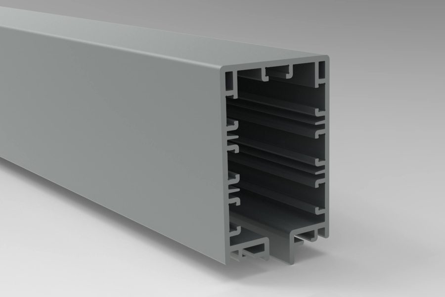 Technisches Profil aus Kunststoff (silber)