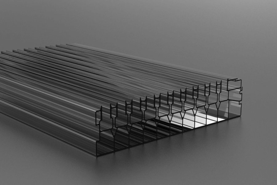 Technisches Profil aus Kunststoff (transparent)